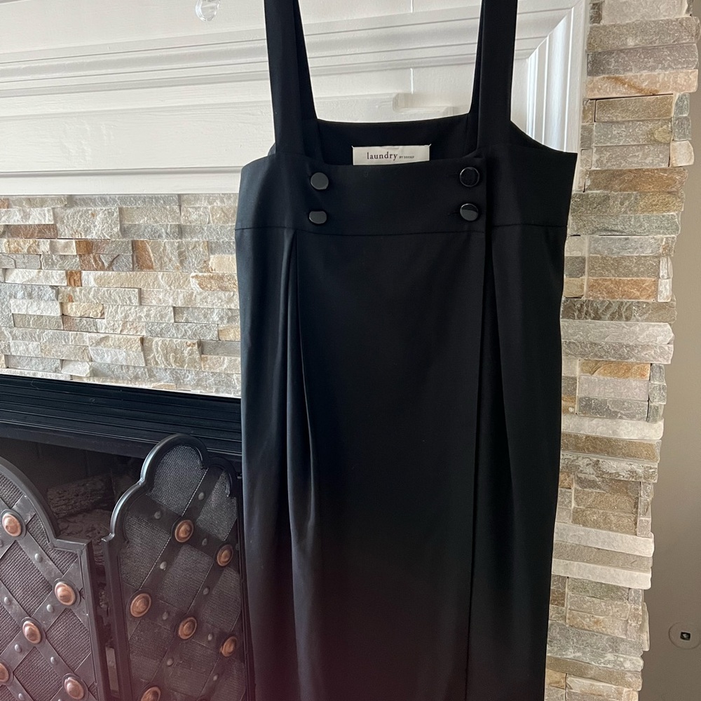 Black Laundry Apron Dress, Size Small - Excellent Condition